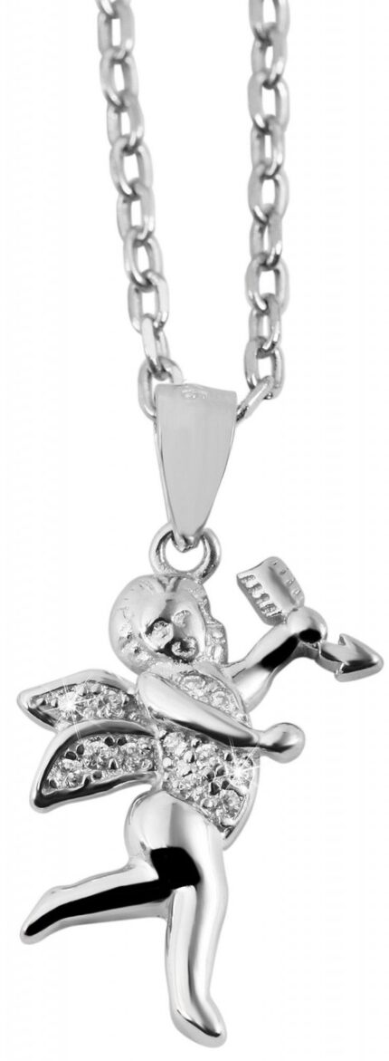 925/- Echt Silber Anhänger ohne Kette "Malika", Engel mit Pfeil und Bogen, Zi...