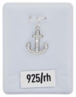 925/- Echt Silber Anhänger ohne Kette "Darica", Anker mit Zirkoniabesatz, 925... - Image 3
