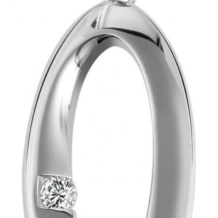 925/- Echt Silber Anhänger ohne Kette "Alejandra", Zirkoniabesatz, 925/rhodin...