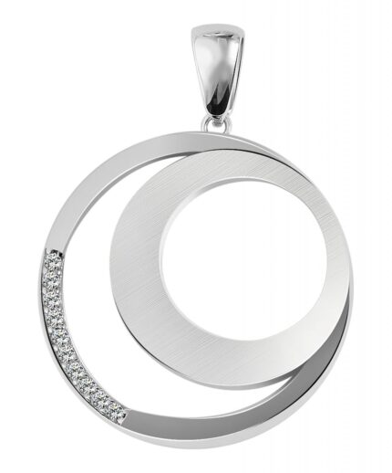 925/- Echt Silber Anhänger ohne Kette "Macaria", rund, mattiert-poliert, 925/...