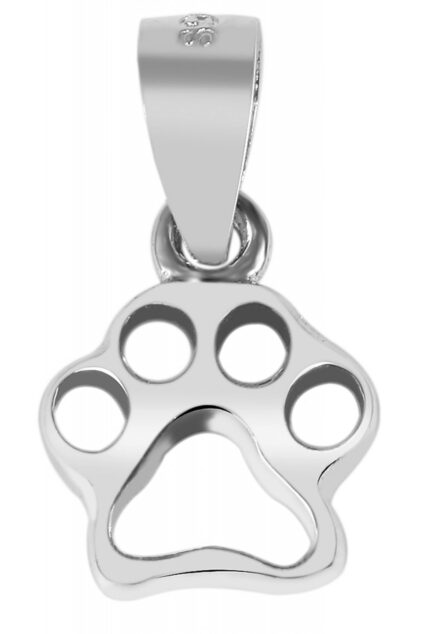 925/- Echt Silber Anhänger "Louison", Pfote, 925/rhodiniert