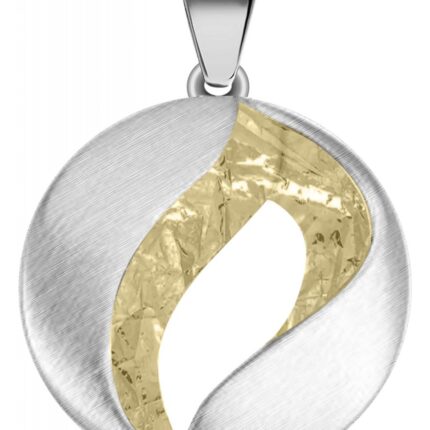925/- Echt Silber Anhänger ohne Kette "Akina", bicolor, mattiert/poliert, 925...