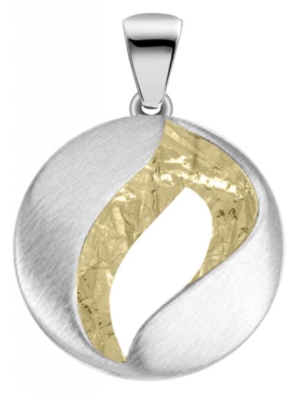 925/- Echt Silber Anhänger ohne Kette "Akina", bicolor, mattiert/poliert, 925...
