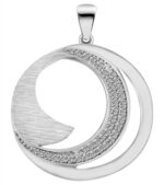 925/- Echt Silber Anhänger ohne Kette "Inori", Zirkoniabesatz, 925/rhodiniert
