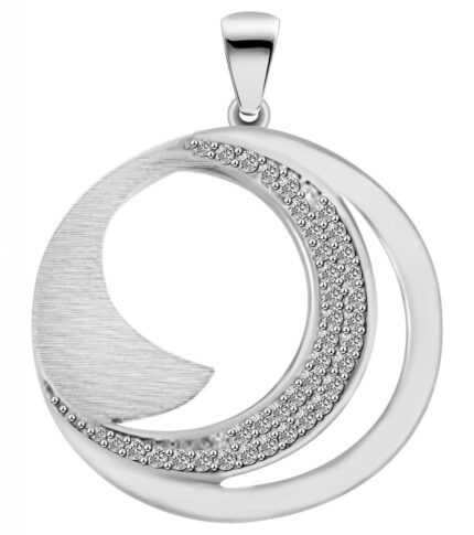 925/- Echt Silber Anhänger ohne Kette "Inori", Zirkoniabesatz, 925/rhodiniert