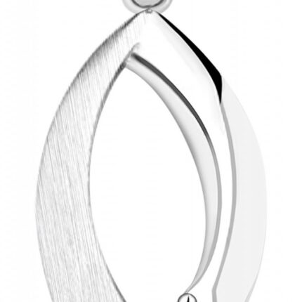 925/- Echt Silber Anhänger ohne Kette "Ohana", Zirkoniabesatz, matt/poliert, ...