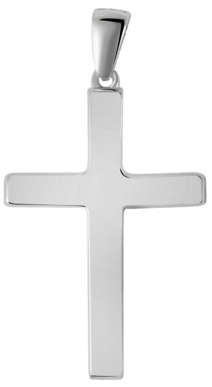 925/- Echt Silber Anhänger ohne Kette "Alani", Kreuz, matt/poliert, 925/rhodi...