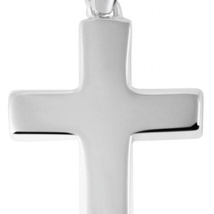 925/- Echt Silber Anhänger ohne Kette "Hallie", Kreuz, matt/poliert, 925/rhod...