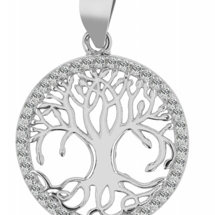 925/- Echt Silber Lebensbaum-Anhänger "Tarian" (ohne Kette), rhodiniert