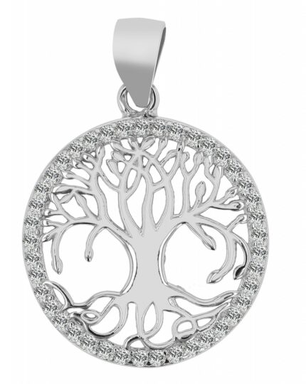 925/- Echt Silber Lebensbaum-Anhänger "Tarian" (ohne Kette), rhodiniert