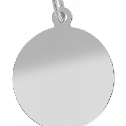 925/- Echt Silber Münzanhänger "Mazza", gravurfähig, poliert, rhodiniert, Ø 2...