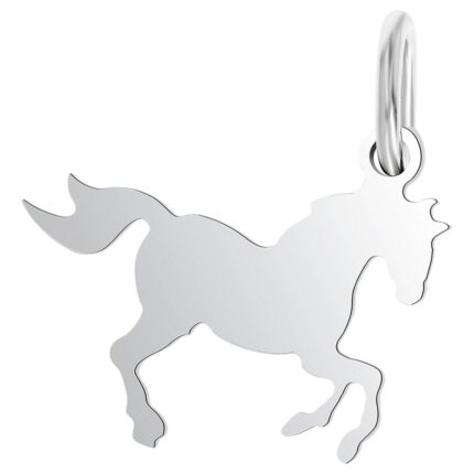 925/- Echt Silber Anhänger "Filius" (ohne Kette), Pferd, rhodiniert