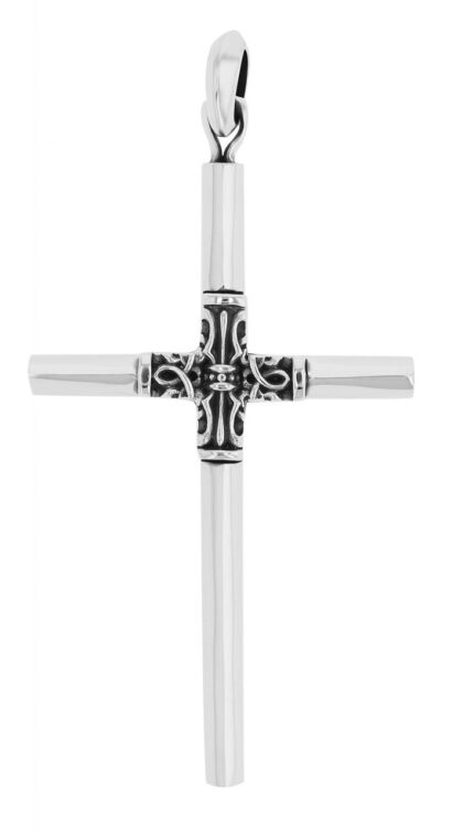 925er Echt Silber Kreuzanhänger "Alaric" mit Ornament