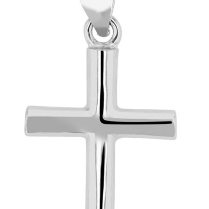 925er Sterlingsilber Kreuzanhänger "Avium", rhodiniert