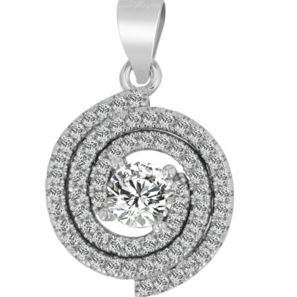 925/- Echt Silber Anhänger "Zeynep", mit Zirkoniabesatz, rhodiniert