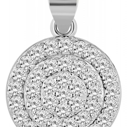 925er Sterling Silber Anhänger "Ylvie" mit Zirkoniabeastz, rhodiniert