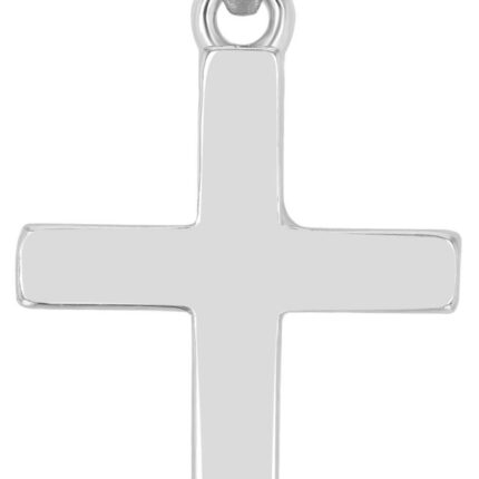 Kreuz Basic-Anhänger aus 925er Echt Silber, goldfarben oder silberfarben rhod...