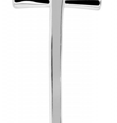 925/- Echt Silber Anhänger "Corey", längliches Kreuz, rhodiniert
