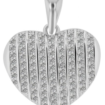 925/- Echt Silber Herz Kettenannhänger "Nevaeh", rhodiniert