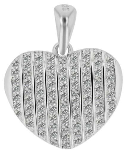 925/- Echt Silber Herz Kettenannhänger "Nevaeh", rhodiniert