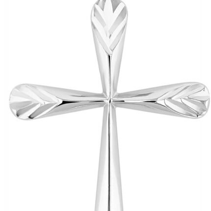 925/- Echt Silber Anhänger, rhodiniert, Kreuz