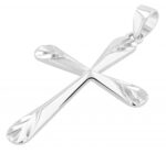 925/- Echt Silber Anhänger, rhodiniert, Kreuz - Image 2