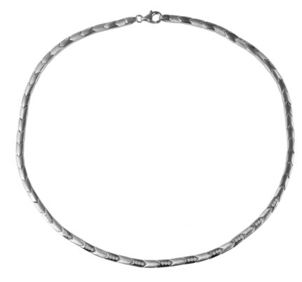 925/- Echt Silber Schmuckkette "Oline", matt/poliert, 925/rhodiniert, Breite ...