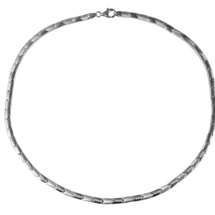 925/- Echt Silber Schmuckkette "Oline", matt/poliert, 925/rhodiniert, Breite ...