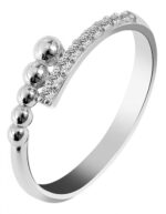 925/- Echt Silber Ring "Airin" mit Zirkoniabesatz, 925/rhodiniert - Image 2