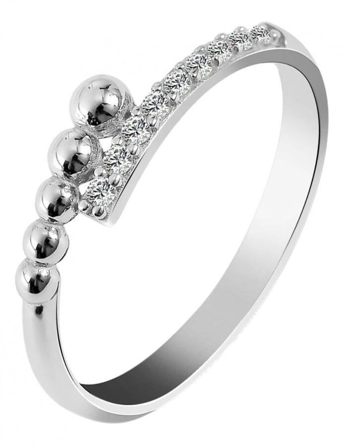 925/- Echt Silber Ring "Airin" mit Zirkoniabesatz, 925/rhodiniert - Image 2