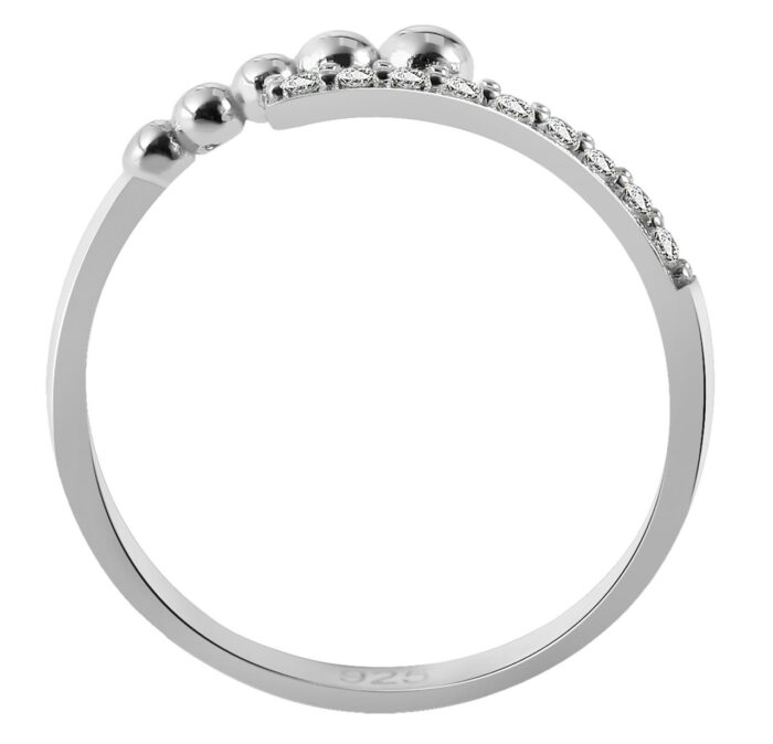 925/- Echt Silber Ring "Airin" mit Zirkoniabesatz, 925/rhodiniert - Image 3