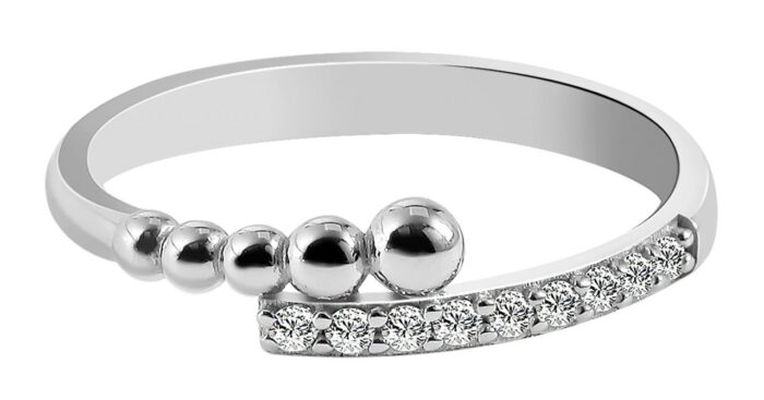 925/- Echt Silber Ring "Airin" mit Zirkoniabesatz, 925/rhodiniert - Image 4