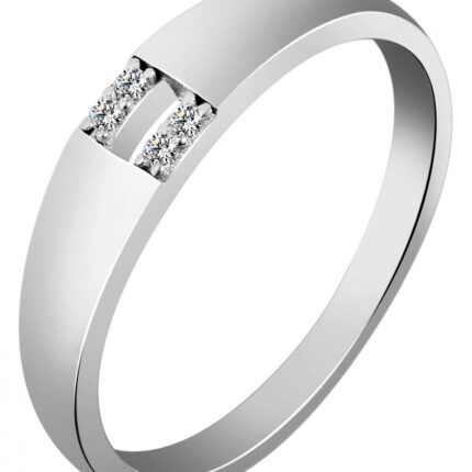 925/- Echt Silber Ring "Jorunn" mit Zirkoniabesatz, 925/rhodiniert