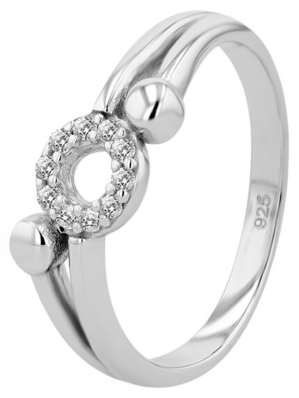 925/- Echt Silber Damenring "Pansy", rhodiniert