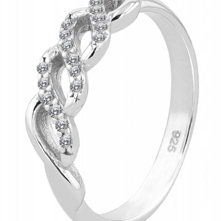 925/- Echt Silber Damenring "Prata", rhodiniert