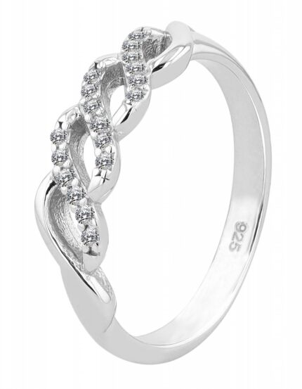 925/- Echt Silber Damenring "Prata", rhodiniert