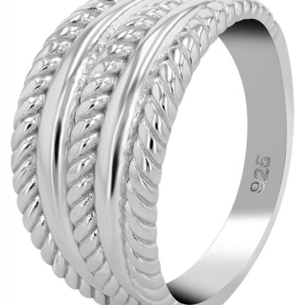 925/- Echt Silber Damenring"Phina", rhodiniert & poliert