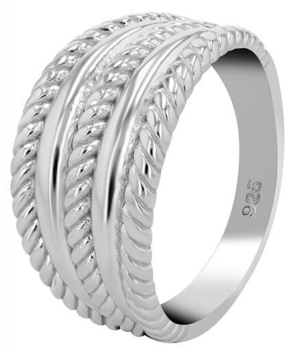 925/- Echt Silber Damenring"Phina", rhodiniert & poliert