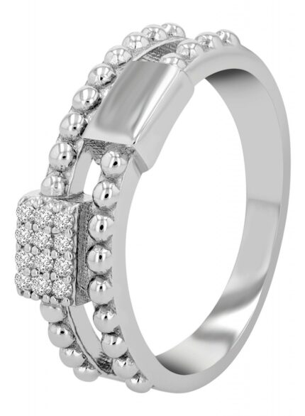 925/- Echt Silber Damenring "Frida", rhodiniert