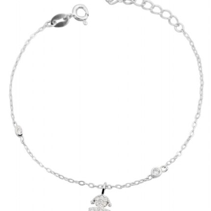 925/- Echt Silber Armband, 14+3cm, 925/ rhodiniert, 1,1g