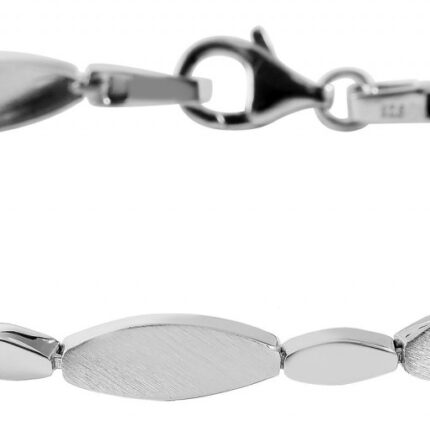 925/- Echt Silber Armband "Jimena", matt/poliert, 925/rhodiniert