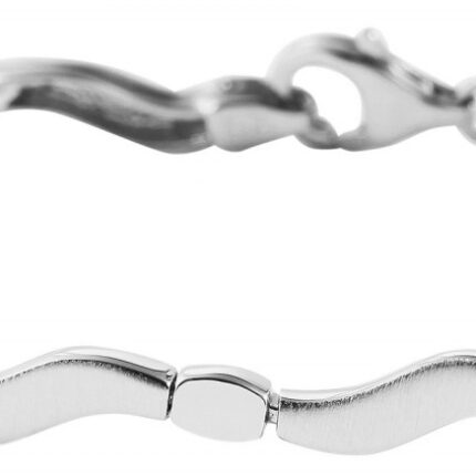 925/- Echt Silber Armband "Filia", matt/poliert, 925/rhodiniert