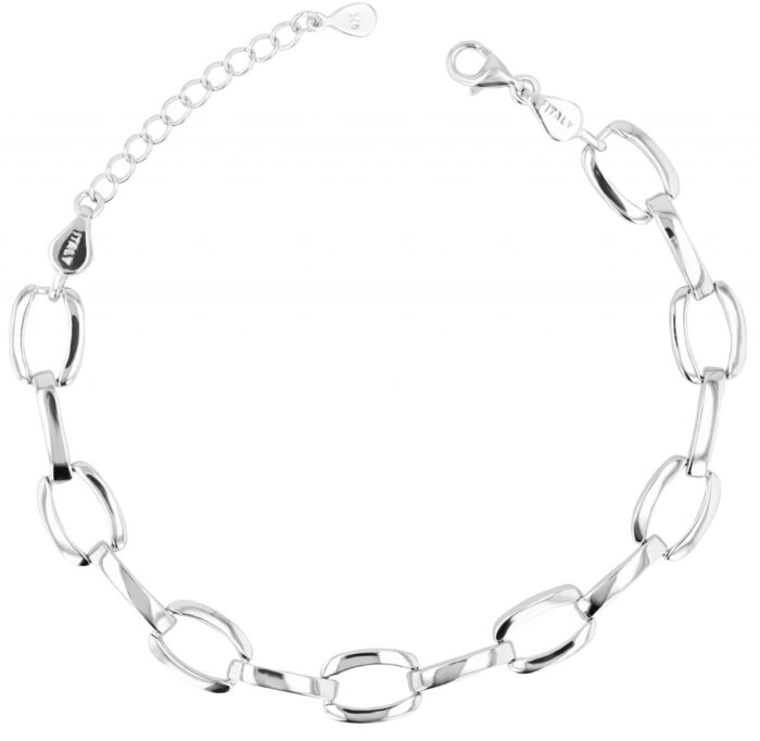 925/- Echt Silber Armband "Giada", 18 + 3 cm, rhodiniert - Image 3