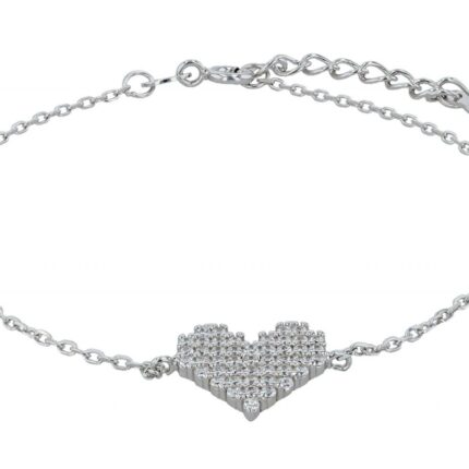 925/- Echt Silber Armband "Tavi", rhodiniert, 17+3 cm