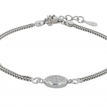 925/- Echt Silber Armband "Yara", rhodiniert, 17+3 cm