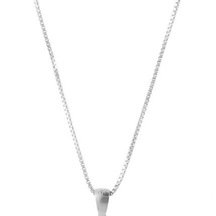 925/- Echt Silber Kette "Ines" mit Herz-Anhänger und Zirkoniabesatz, 42+3 cm