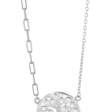 925/- Echt Silber Lebensbaum-Halskette "Rhea", rhodiniert