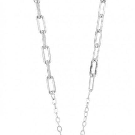 925/- Echt Silber Kette mit Anhänger "Endrik" mit Zirkonia, rhodiniert