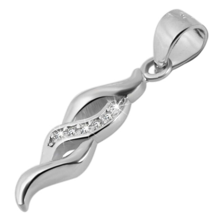 925/- Echt Silber Schmuckset "Ranim" mit Ohrringen und Anhänger, 925/rhodiniert - Image 3