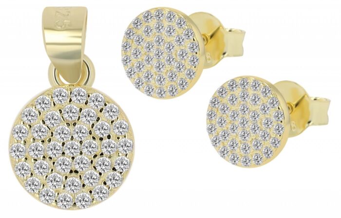 925/- Echt Silber Schmuckset "Niha", Ohrstecker und Anhänger - Image 1
